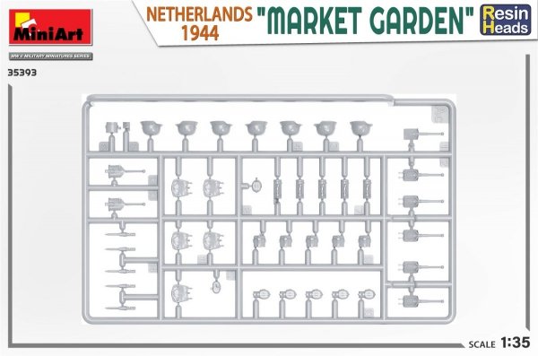 MiniArt 35393 MARKET GARDEN NETHERLANDS 1944. RESIN HEADS 1/35