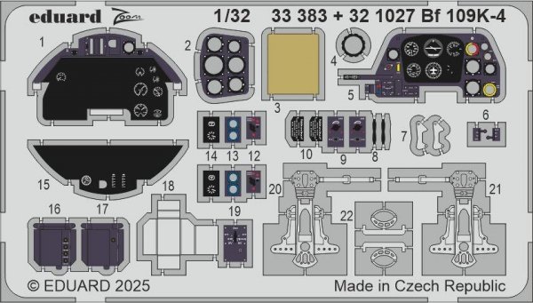 Eduard BIG33169 Bf 109K-4 for KOTARE (general set, seatbelts STEEL, masks) 1/32
