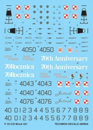 Techmod 48096 - General Dynamics F-16C/D Block 52+ (1:48)