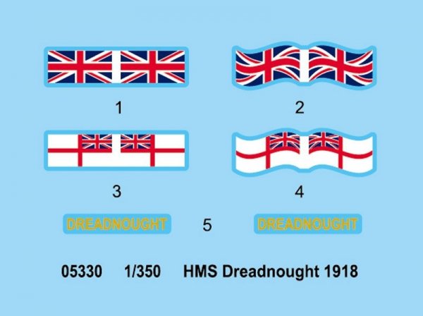 Trumpeter 05330 HMS Dreadnought 1918 (1:350)