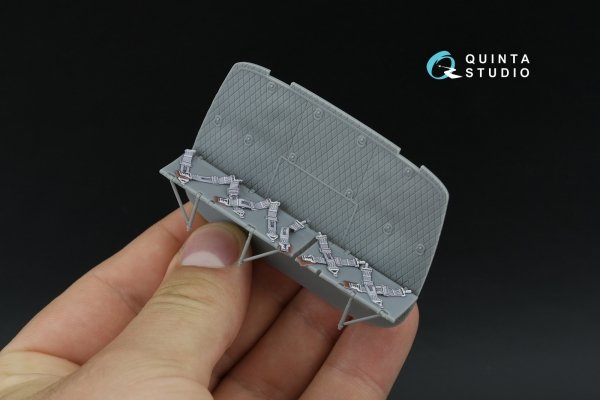 Quinta Studio QD35158 UH-1B 3D-Printed &amp; coloured Interior on decal paper (Trumpeter) 1/35