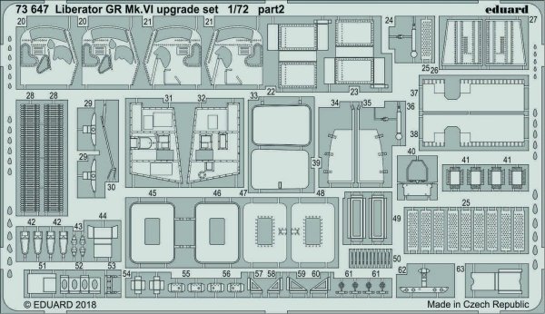 Eduard 73647 Liberator GR Mk. VI upgrade set 1/72 EDUARD