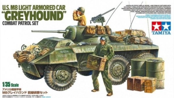 Tamiya 25196 US M8 Light Armored Car &quot;Greyhound&quot; Combat Patrol Set 1/35