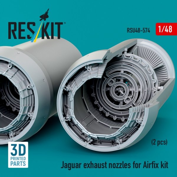 RESKIT RSU48-0574 Jaguar exhaust nozzles for Airfix kit (3D Printed) (1/48)