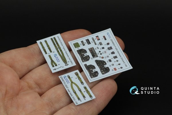 Quinta Studio QD48654 P-40N Warhawk 3D-Printed &amp; coloured Interior on decal paper (Eduard) 1/48