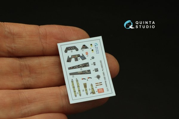 Quinta Studio QD72090 Fw 190D 3D-Printed &amp; coloured Interior on decal paper (IBG models) 1/72