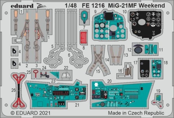 Eduard FE1216 MiG-21MF Weekend EDUARD 1/48