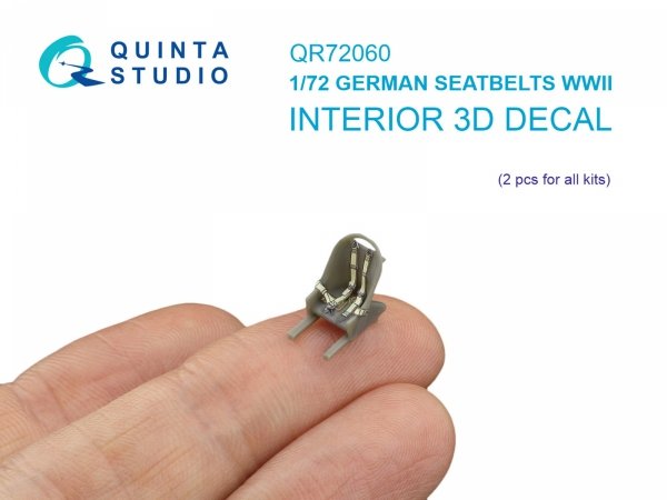 Quinta Studio QR72060 WWII German fighter seat belts (for 2 seats) (All kits) 1/72