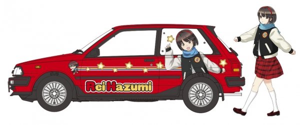 Hasegawa SP633 Toyota Starlet EP71 &quot;Rei Hazumi&quot; w/ Figure 1/24