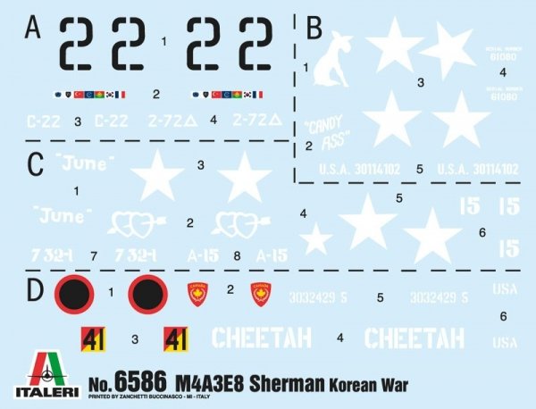 Italeri 6586 Sherman M4A3E8 - Korean War 1/35