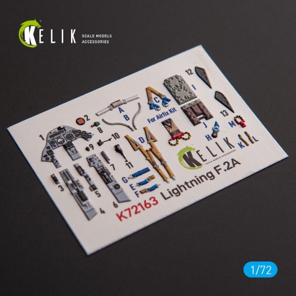 Kelik K72163 F.2A Lighting - interior 3D decals for Airfix kit (1/72)