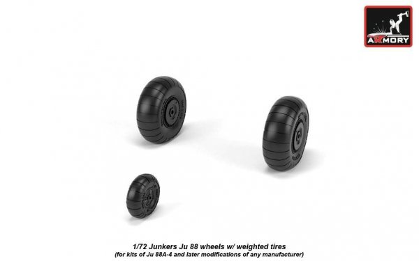 Armory Models AW72202 Junkers Ju 88 late wheels w/ weighted tires 1/72