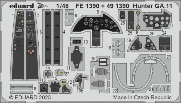 Eduard FE1390 Hunter GA.11 Airfix 1/48