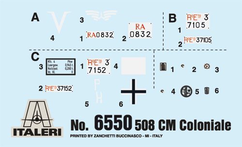Italeri 6550 Fiat 508 CM Coloniale with Crew 1/35