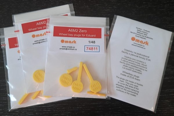Omask 74811 A6M2 Zero wheel bay plugs (for Eduard) 1/48