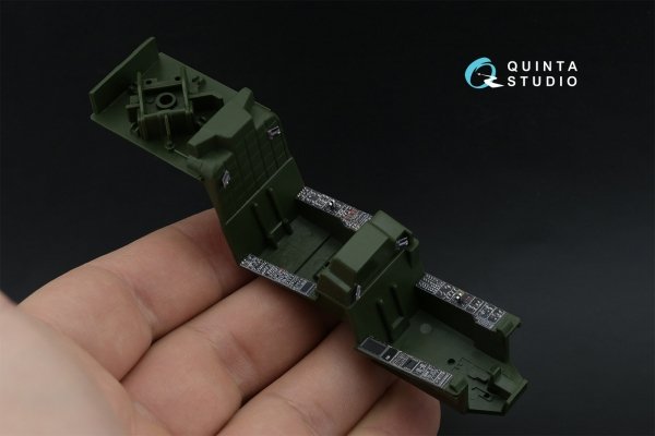 Quinta Studio QDS-48572 AH-64A 3D-Printed &amp; coloured Interior on decal paper (Academy/Modelist) (small version) 1/48