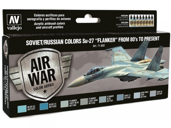 Vallejo 71602 Soviet / Russian Colors Su-27 &quot;Flanker&quot; from 80 s to Present 8x17 ml