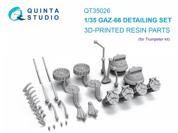 Quinta Studio QT35026 Gaz-66 Detailing set ( Trumpeter )( 3D-printed resign parts ) 1/35