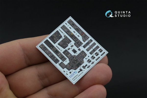 Quinta Studio QDS-48571 AH-64A 3D-Printed &amp; coloured Interior on decal paper (Hasegawa) (small version) 1/48