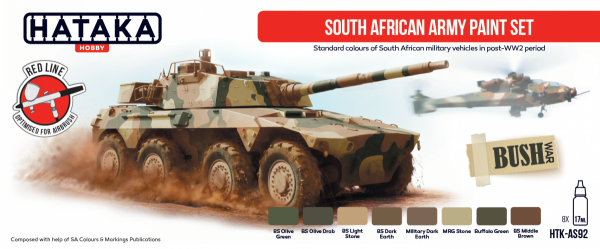 Hataka HTK-AS92 South African Army paint set (8x17ml)