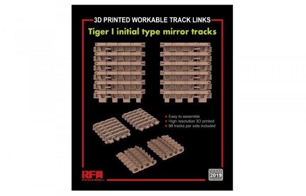 Rye Field Model 2019 TIGER I initial type mirror tracks 1/35