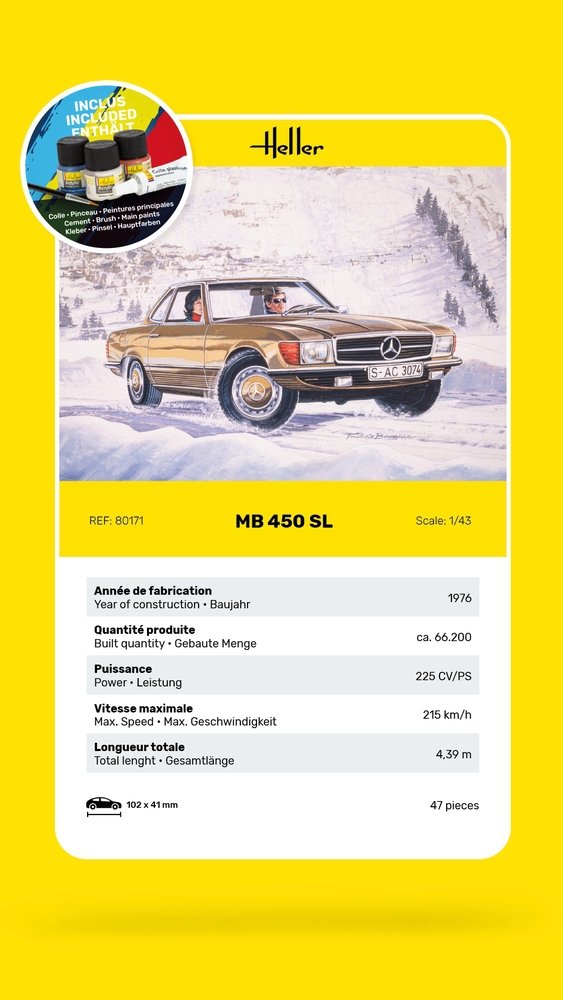 Heller 56171 Starter Set - MB 450 SL 1/43