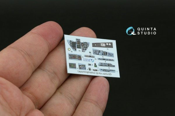 Quinta Studio QD+72251 Ka-50 (blue-grey panels) 3D-Printed &amp; coloured Interior on decal paper (HobbyBoss/ARK) (with 3D-printed resin parts) 1/72