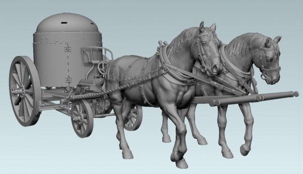 Copper State Models F35-047 A pair of horses for Fahrpanzer 1/35