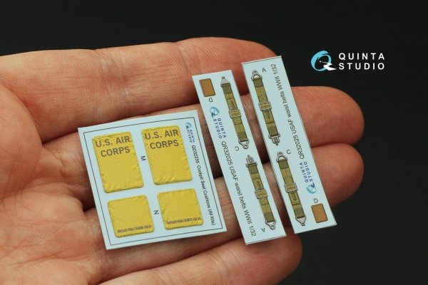 Quinta Studio QD32234 Boeing B-17E/F Radio operator's compartment. 3D-Printed coloured Interior on decal paper (HK models) 1/32