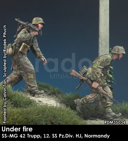 RADO Miniatures RDM35034 Under fire. W-SS MG 42 team, 12. SS-Pz.Div. HJ, Normandy 1944 1/35