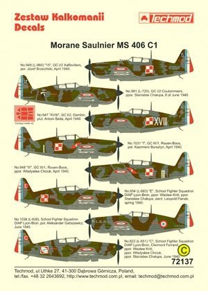 Techmod 72137 - Morane-Saulnier MS.406C1 (1:72)