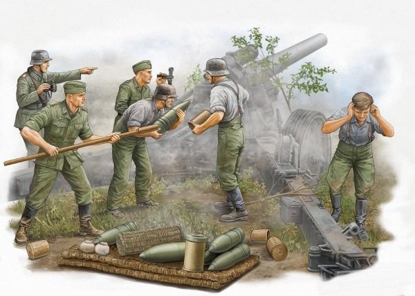 Trumpeter 00425 German s.FH 18 Field Howitzer Gun Crew (1:35)