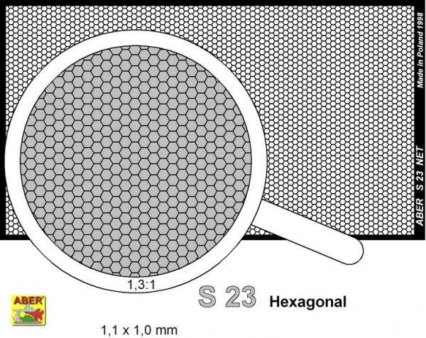 Aber S-23 Net with hexagonal mesh 1,1 x 1,0 mm