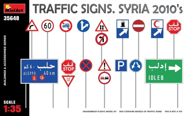 Miniart 35648 TRAFFIC SIGNS. SYRIA 2010’s 1/35