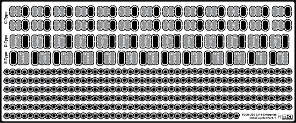 MK1 Design MD-20021 US Navy Aircraft Carrier CV-6 Enterprise Detail Up Parts Dx for Trumpeter 1/200