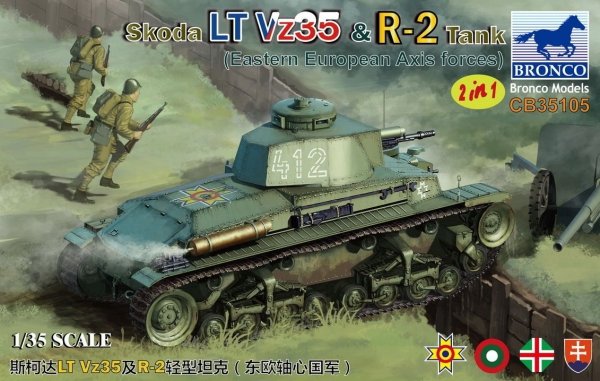 Bronco CB35105 Skoda LT Vz35 &amp; R-2 Tank Eastern European Axis Forces (1:35)