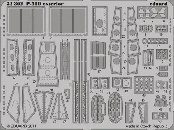 Eduard 32302 P-51D exterior Tamiya 1/32