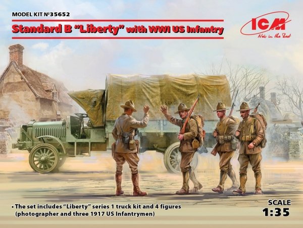 ICM 35652 Standard B &quot;Liberty&quot; with WWI US Infantry 1/35