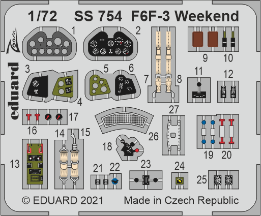 Eduard SS754 F6F-3 Weekend EDUARD 1/72