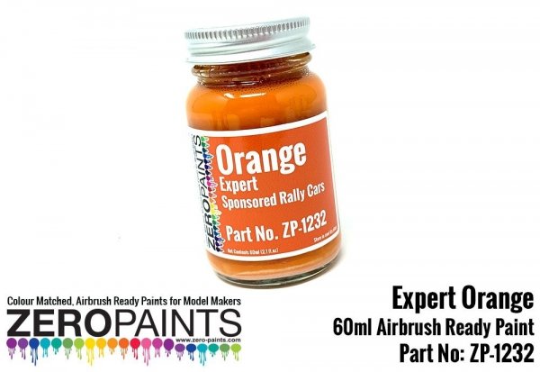 Zero Paints ZP-1232 Orange Paint for Expert Sponsored Rally Cars 60ml