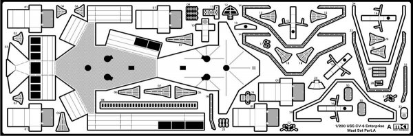 MK1 Design MD-20021 US Navy Aircraft Carrier CV-6 Enterprise Detail Up Parts Dx for Trumpeter 1/200