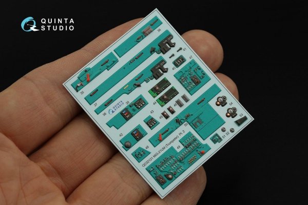 Quinta Studio QDS-32121 MiG-21UM 3D-Printed &amp; coloured Interior on decal paper (Trumpeter) (Small version) 1/32
