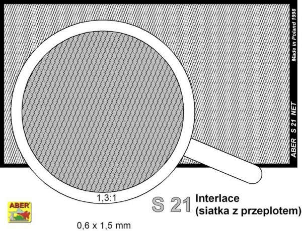 Aber S-21 Net with interlaced mesh 0,6 x 1,5 mm