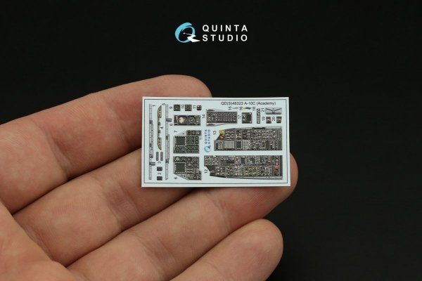 Quinta Studio QD48323 A-10C 3D-Printed &amp; coloured Interior on decal paper (Academy) 1/48