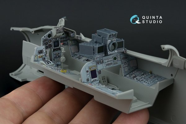Quinta Studio QD+32232 Tornado ECR Italian 3D-Printed &amp; coloured Interior on decal paper (Italeri) (with 3D-printed resin parts) 1/32