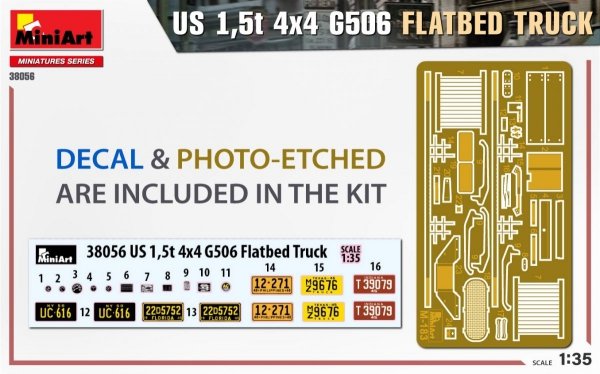 MiniArt 38056 US 1,5t 4×4 G506 FLATBED TRUCK 1/35