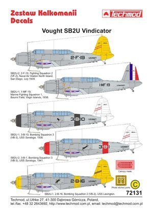 Techmod 72131 - Vought SB2U Vindicator (1:72)