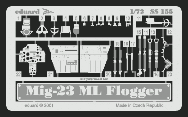 Eduard SS155 MiG-23ML Flogger 1/72 ITALERI