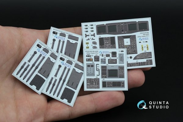 Quinta Studio QD35166 МН-60R Seahawk 3D-Printed &amp; coloured Interior on decal paper (Kitty Hawk) 1/35