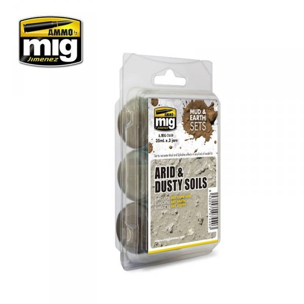 AMMO of Mig Jimenez 7440 ARID &amp; DUSTY SOILS 3x35ml